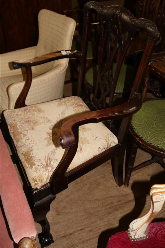 George III elbow chair